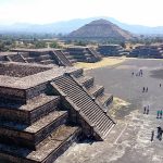 Tenochtitlan Pyramid in Mexico a