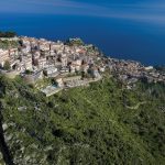 vista aerea: Castelmola: Messina: Sicilia: Italia: Europa