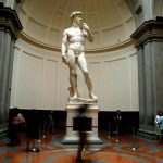 Michelangelo’s famous marble statue of “
