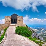 The mausoleum of Njegos located on the top of the Lovcen
