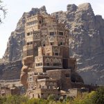 Dar al-hajar, a rock palace built in the 1930s, is seen near Sanaa