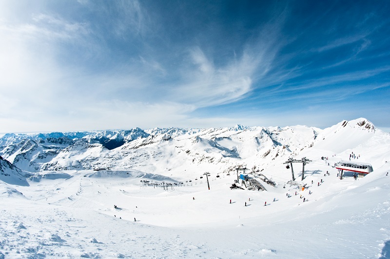 modern ski resort