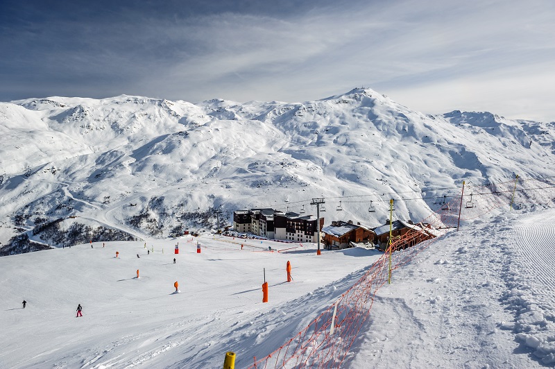 modern ski resort