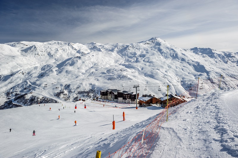 Mountains with snow in winter