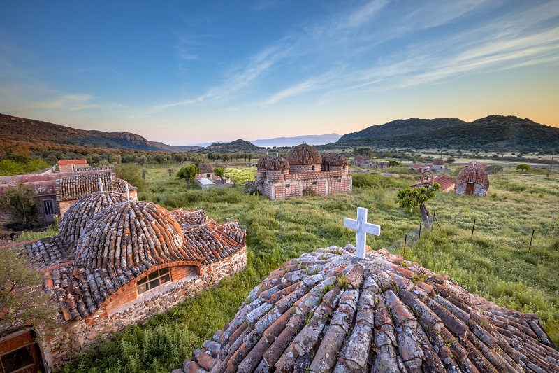 Limonos hills sunrise Lesbos