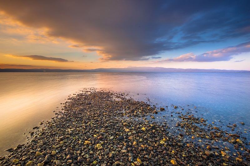 River mouth on Lesbos island