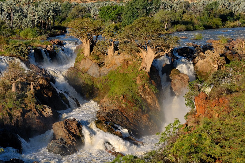 Epupa waterfalls in on the border of Angola and Namibia