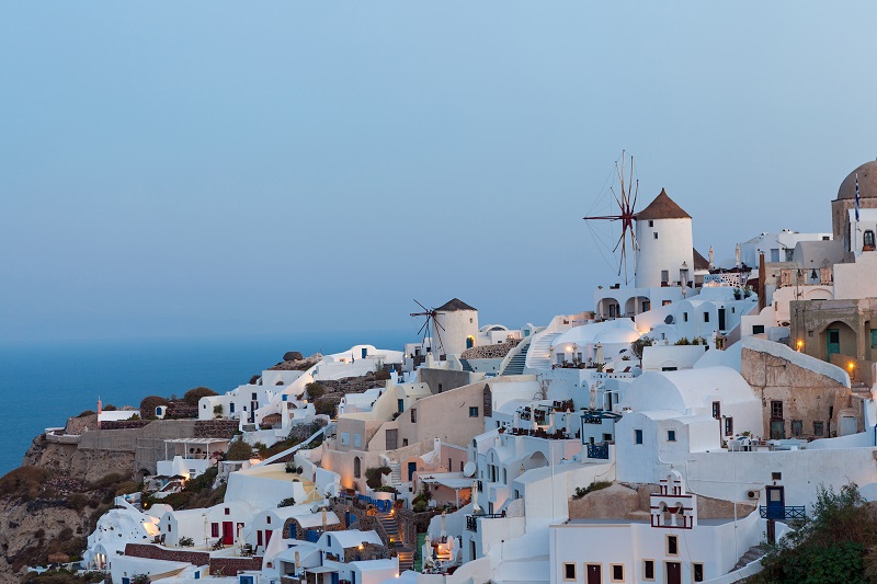 Sunrise on the island of Santorini